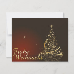 Convites Rotes Weihnachtsmočimit goldenem Weihnachtsbaum