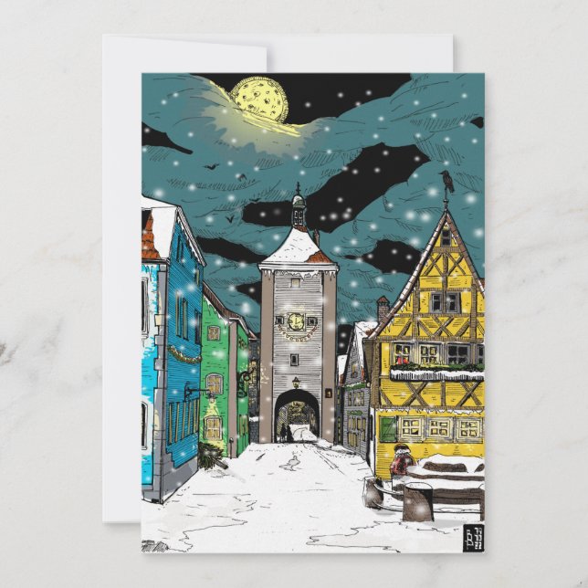 Convites Rothenburg ob der Tauber Alemanha no Natal (Frente)