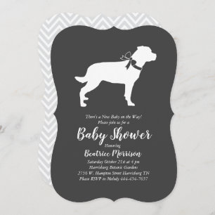 Convites Rottweiler Chá de fraldas Gênero Rótulo neutro