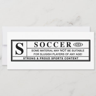 Convites rótulo de advertência de futebol