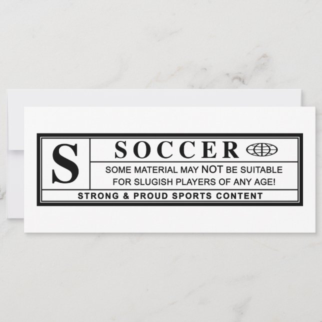 Convites rótulo de advertência de futebol (Frente)