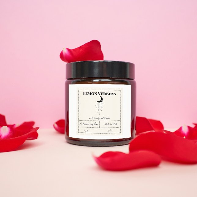 Convites Rótulo de Vela de Estrelas de Lua Crescentes de Do (Criador carregado)