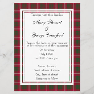 Convites Rótulo de Vinho de Casamento escocês de Crawford