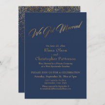 Rótulo Simples Marinho e Dourado Nós Casamos Confe