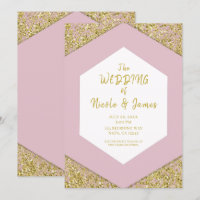 Rouge Rosa Chique Glitter Dourado Lâminas Glam Cas