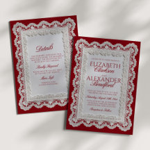 Rouge Vermelho Old Money Renda Casamento + Detalhe
