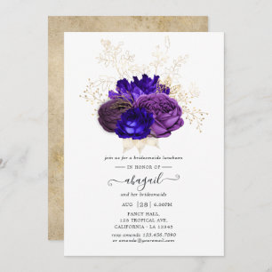 Convites Roupa, Azul Real e Dourada, Roupa