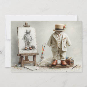 Convites Roupa de bebê para artista francês de 1º aniversár