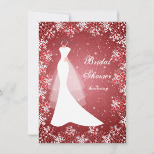 Convites Roupa de casamento, flocos de neve com Chá de pan