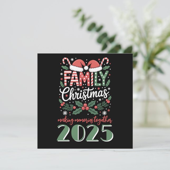 Convites Roupa de Natal combinando para a Família de Natal  (Em pé/Frente)