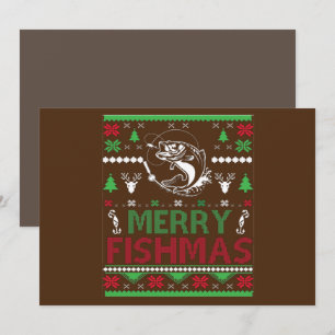 Convites ROUPA DE NATAL Feio de PESCA Peixe de Boca Grande,