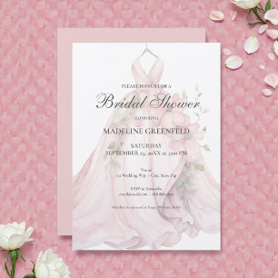 Convites Roupa de Noiva Elegante Chuveiro Nupcial Floral