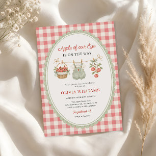 Convites Roupa de Olho da Nossa Criança Xadrez Baby Shower