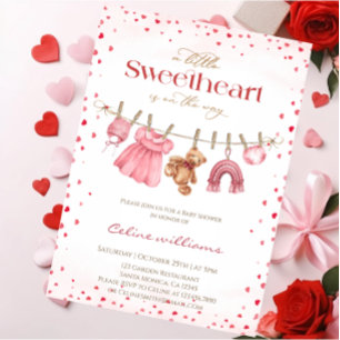 Convites Roupa de varal de namorados para baby shower