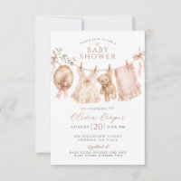 Roupas de Bebê Menina Boho Clothesline Rosa Bege C