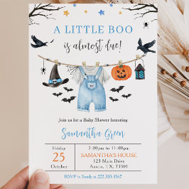 Convites Roupas de Halloween Pequeno Boo Chá de Bebê