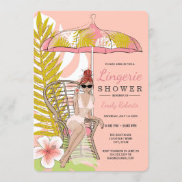 Convites Rouxinol Noiva Chuva Lingerie Tropical