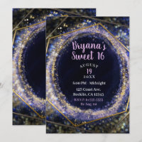 Roxo Âmbar Moderno Abstrato Glamouroso Doce 16