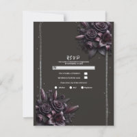 Roxo Berries Preto Lírio Rosa Floral Casamento RSV