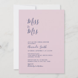 Convites Roxo e Azul Marinho | Chuveiro Nupcial Minimalista