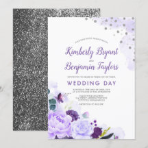 Roxo e Prata | Casamento Floral Por Aquarela