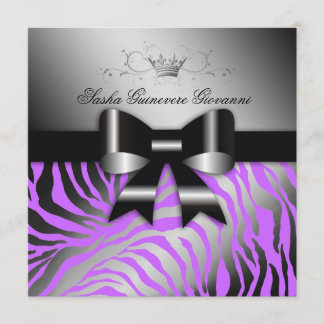 Convites roxo elétrico do Shimmer da zebra 311-Night