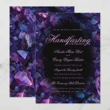 Roxo Escuro Boho Bruxa Cristais Preto Handfasting