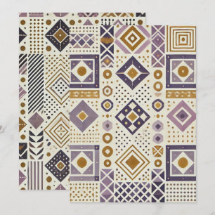 Convites Roxo Imprimível e Escandinavo Dourado