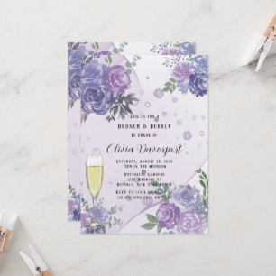 Convites Roxo Roxo Brunch e Bubble