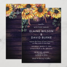 Roxo Rústico Raça Madeira Campo Girassóis Casament