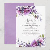 Roxo Violeta Amarelo Floral Sip and See