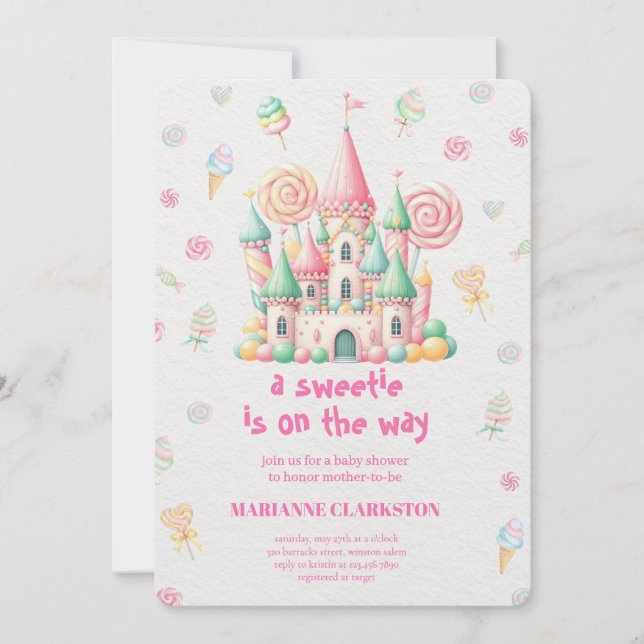 Convites Royal Baby Shower in the Dream Castle (Frente)