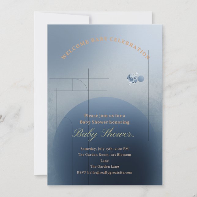 Convites Royal Baby Shower Invitation – Little Prince  (Frente)