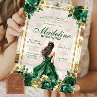 Royal Ballroom Emerald Green Quinceanera