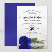 Royal Blue Rosa espanhola Nuestra Boda Wedding