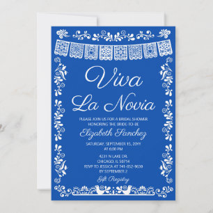 Convites Royal Blue Viva La Novia Chá de Noiva