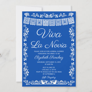 Convites Royal Blue Viva La Novia Chá de Noiva