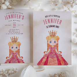 Convites Royal Fairytale Primeiro Aniversário