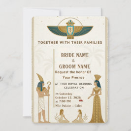 Convites Royal Pharaonic Wedding Invitations
