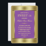 Convites Royal Purple e Dourada Festa de aniversário Convid<br><div class="desc">design de cartão Dourado e roxo moderno. Isso dará um toque único aos seus convites de casamento.Seja diferente! Use a ferramenta Personalizar para adicionar suas informações e fazer alterações (como número de anos). Itens correspondentes como Salvar a Data, RSVP, itens de postagem, sejam meus convites para Matron of Honoring, Flower...</div>