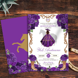 Convites Royal Purple Western Charro Vestidos Quinceanera