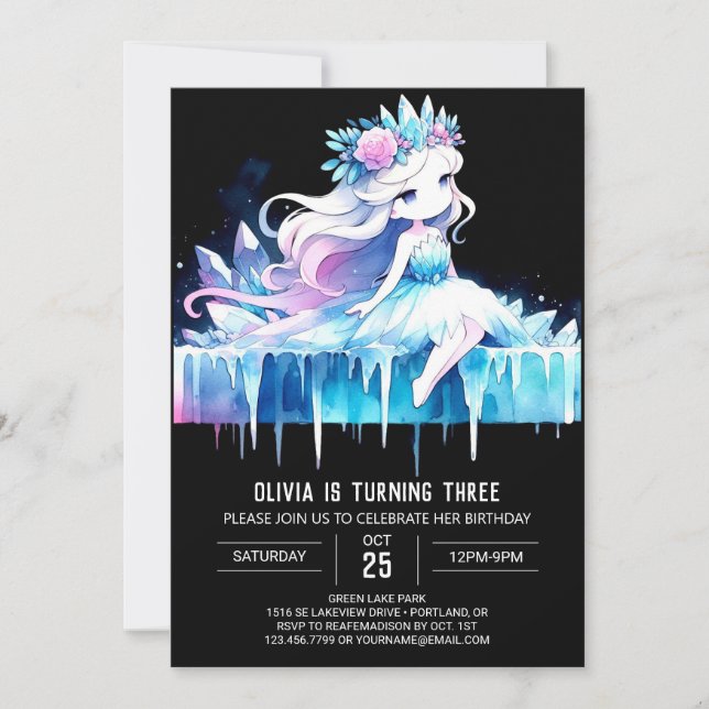 Convites Royal Whimsy Princess Birthday (Frente)