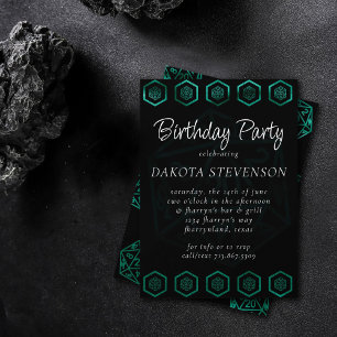 Convites RPG Dice   Emerald Fantasy Tabletop Retro Gamer