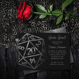 Convites RPG Dice | Fantasy Tabletop Retro PnP Gamer Party