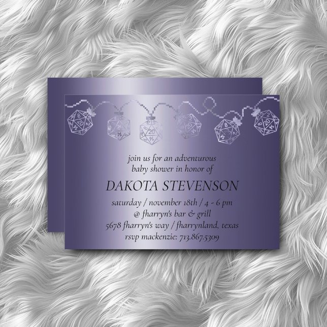 Convites RPG Luxe | Lâmpadas de Dice do Jogador de Tabletop (Criador carregado)