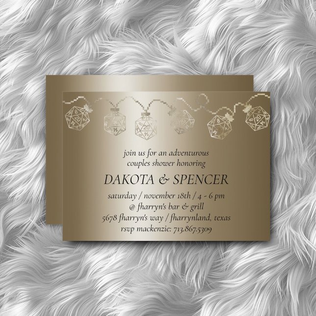 Convites RPG Luxe | Luzes de Dice do Jogador de Tabletop Do (Criador carregado)