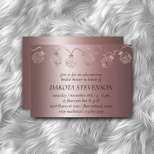 Convites RPG Luxe   Mauve Sheen Tabletop Gamer Dice Lights