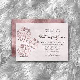 Convites RPG Luxe | Mauve Smove Fantasy Tabletop Gamer Dice