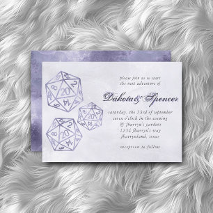 Convites RPG Luxe   Roxo Fantasy Tabletop PnP Gamer Dice