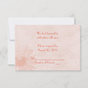 Convites RSPV Soft Peach Daisy